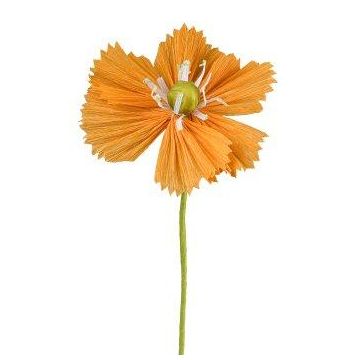 Decorative flower Cosmos WENFRIN made of paper, apricot, 18"/45cm Decorative flower Cosmos WENFRIN made of paper, apricot, 18"/45cm