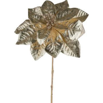 Artificial flower Poinsettia MERVLON, champagne, 26"/65cm