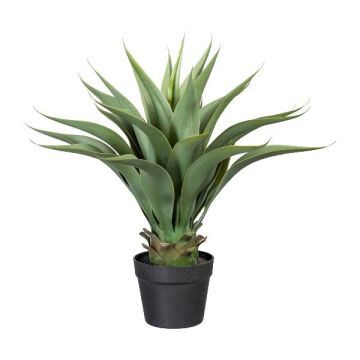 Artificial succulent Agave americana GLURM in decorative pot, green-grey, 22"/55cm