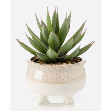 Artificial succulent: dragon Tree Agave NORSHU in decorative pot, green-red, 8"/20cm Artificial succulent: dragon Tree Agave NORSHU in decorative pot, green-red, 8"/20cm