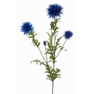 Decorative cornflower branch BROLIX, blue, 100 cm, Ø 6–12 cm