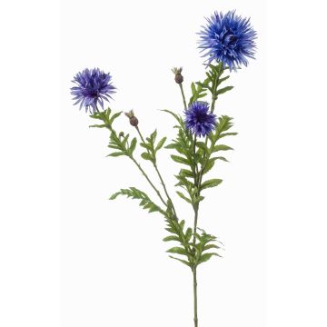 Decorative cornflower branch BROLIX, light blue, 100cm, Ø6–12cm