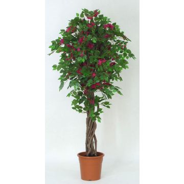 Artificial bougainvillea INGTRAUD, real stems, flowers, fuchsia, 6ft/175cm - Made in Italy