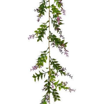 Artificial jasmine garland WATLEM, green-purple, 6ft/180cm Artificial jasmine garland WATLEM, green-purple, 6ft/180cm