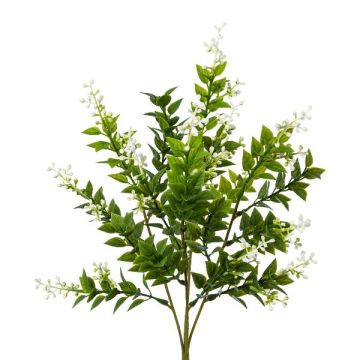 Artificial buckthorn LASTAS on a stem, with berries, green-white, 14"/35cm