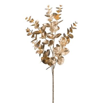 Artificial branch Eucalyptus SLOFER, metallic gold, 26"/65cm