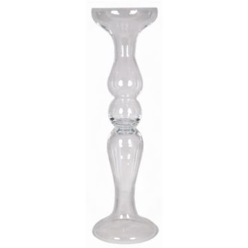 RACHEL decorative glass vase on a base, clear, 80.5 cm, Ø22 cm