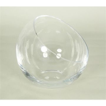 Glass bowl NELLY OCEAN, clear, 7"/17cm, Ø6"/15,5cm