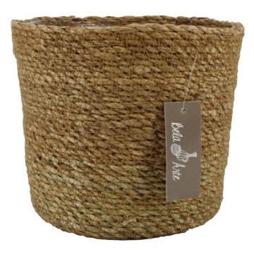Flower basket AMPARO, seagrass, beige, 7"/19cm, Ø8"/21cm Flower basket AMPARO, seagrass, beige, 7"/19cm, Ø8"/21cm