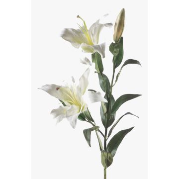 Fake flower lily KIRSTEN, white, 33"/85cm, Ø5.9"/15cm