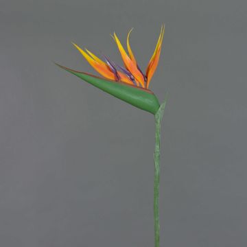 Fake strelitzia ALLISSA, orange-violet, 3ft/90cm, Ø7"x9"/17x24cm