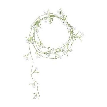 Artificial gypsophila garland SIVON, white, 6ft/180cm