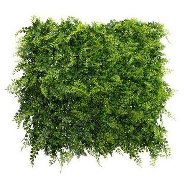 Artificial fern mat / hedge KATIMA, crossdoor, green, 20"x20"/50x50cm