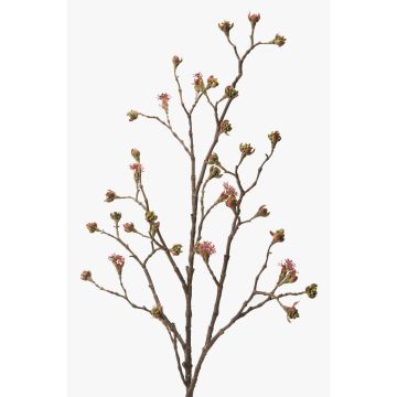 Fake Maple branch JOACHIM, with flowers, light pink-green, 4ft/110cm