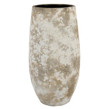 AROON ceramic plant vase with grain effect, antique white, 50cm, Ø26cm