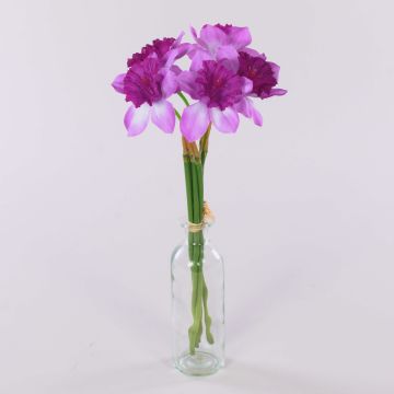 Artificial daffodil bouquet LELA, pink-pink, 35cm, Ø20cm