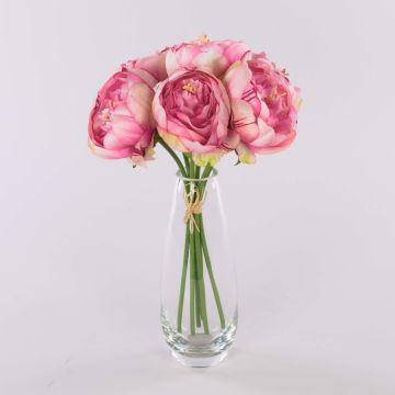 Artificial peony bunch LISSADA, light pink, 30cm
