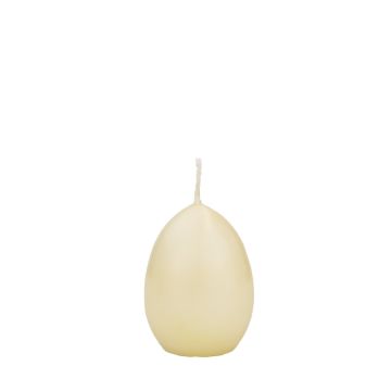 Easter egg candles LEONITA, cream, 6cm, 4.5cm, 7h – Made in Germany