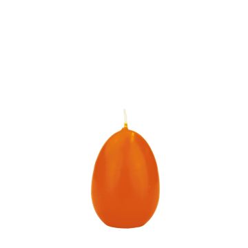 Egg-shaped candles, Easter LEONITA, orange, 6cm, 4.5cm, 7h – Made in Germany