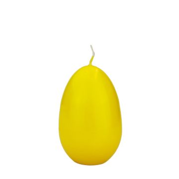 Easter egg candles LEONITA, yellow, 9 cm, 6 cm, 16 hours – Made in Germany