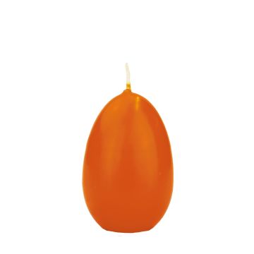 Easter egg candles LEONITA, orange, 9cm, 6cm, 16h – Made in Germany