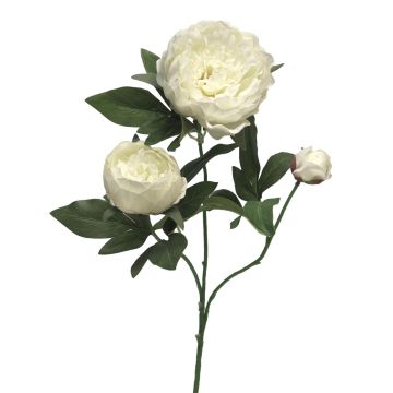 Artificial peony branch MEIRU, cream, 28"/70cm Artificial peony branch MEIRU, cream, 28"/70cm