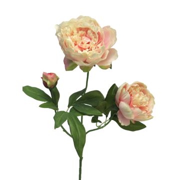 Artificial peony branch MEIRU, apricot-pink, 28"/70cm Artificial peony branch MEIRU, apricot-pink, 28"/70cm