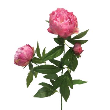 Artificial peony branch MEIRU, pink, 28"/70cm Artificial peony branch MEIRU, pink, 28"/70cm