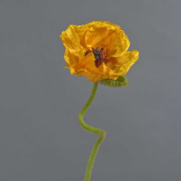 Artificial poppy ANKANG, orange-yellow, 28"/70cm Artificial poppy ANKANG, orange-yellow, 28"/70cm