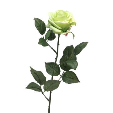Artificial rose KAILIN, light green, 26"/65cm