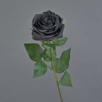 Artificial rose KAILIN, black, 26"/65cm