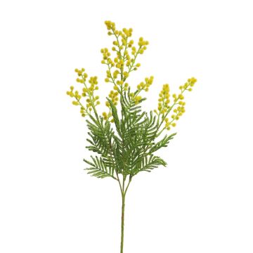 Artificial mimosa branch RUJUN with flowers, yellow, 28"/70cm