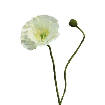 Artificial poppy YILAN, white, 24"/60cm Artificial poppy YILAN, white, 24"/60cm