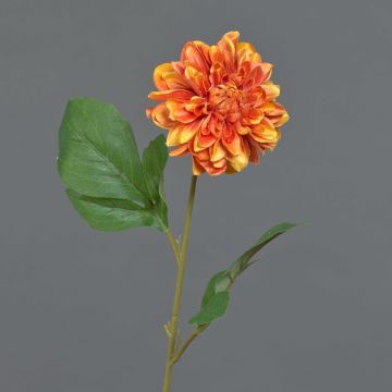 Artificial dahlia WANRU, orange, 20"/50cm