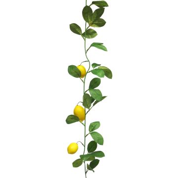 Decorative lemon garland XIALIN with fruits, yellow, 6ft/180cm Decorative lemon garland XIALIN with fruits, yellow, 6ft/180cm