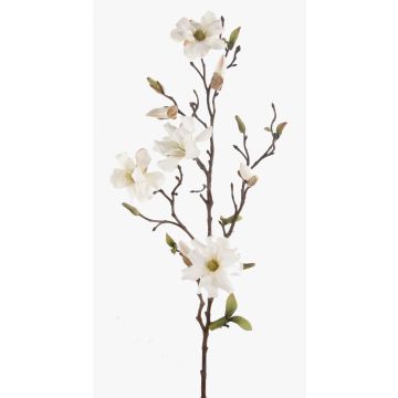 Fake magnolia spray LILO, cream, 30"/75cm, Ø2"-3.5"/5-9cm