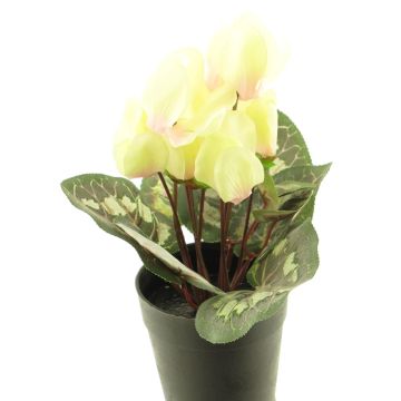 Artificial cyclamen XIAOGUO, yellow-pink, 10"/25cm
