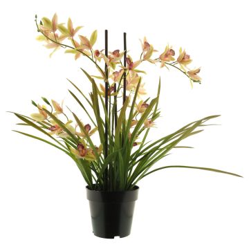 Artificial Cymbidum orchid XINGUI, pink-green, 28"/70cm Artificial Cymbidum orchid XINGUI, pink-green, 28"/70cm