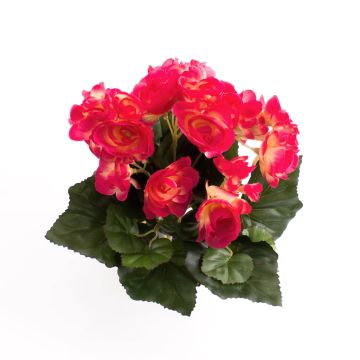 Silk begonia IVANA on spike, pink, 8"/20cm, Ø1.2"-2"/3-5cm