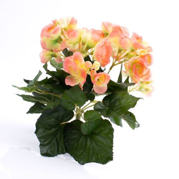 Silk begonia IVANA on spike, peach, 8"/20cm, Ø1.2"-2"/3-5cm
