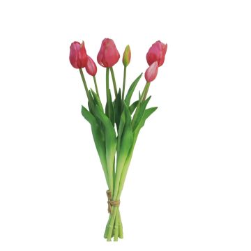 Artificial tulip bouquet LONA, pink, 18"/45cm, Ø6"/15cm