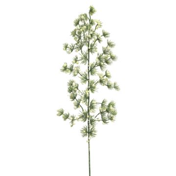 Decorative larch branch JAHELI, snowy, berries, green-white, 28"/70cm