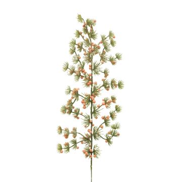 Decorative larch branch JAHELI, snowy, berries, green-orange, 28"/70cm Decorative larch branch JAHELI, snowy, berries, green-orange, 28"/70cm