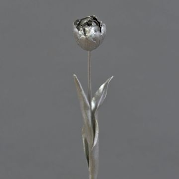 Artificial tulip LIANNA, silver-champagne, 18"/45cm