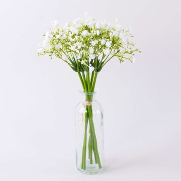 Artificial gypsophila bouquet CECILIA, white, 12"/30cm, Ø6.7"/17cm