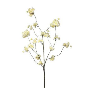 Artificial plum tree branch OUNALI with flowers, white, 4ft/125cm Artificial plum tree branch OUNALI with flowers, white, 4ft/125cm