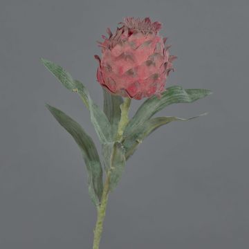 Artificial artichoke flower LANQIN, burgundy, 24"/60cm
