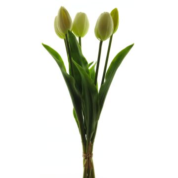 Artificial tulip LIBIA, white-green, 14"/35cm Artificial tulip LIBIA, white-green, 14"/35cm