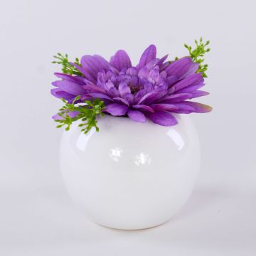 Faux gerbera IMINA in ceramic pot, purple, 4.7"/12cm, Ø 6"/15cm Faux gerbera IMINA in ceramic pot, purple, 4.7"/12cm, Ø 6"/15cm