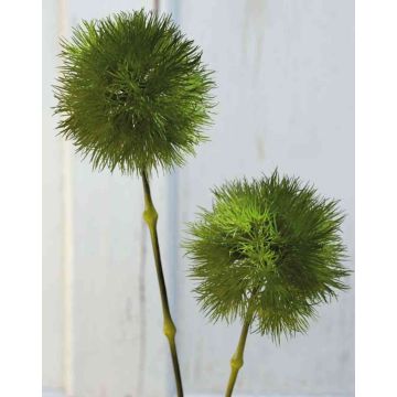 Artificial cotton grass panicle ZORRO, white-green, 18"/45cm